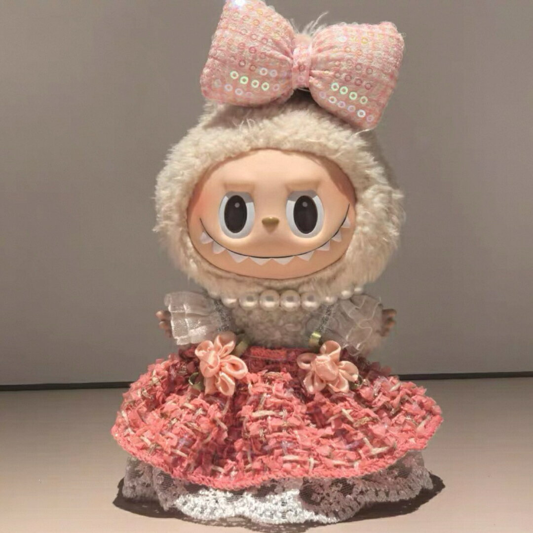 A066723新品3点セット可愛いlabubuラブブぬいぐるみ服17cm着せ替え着ぐるみ