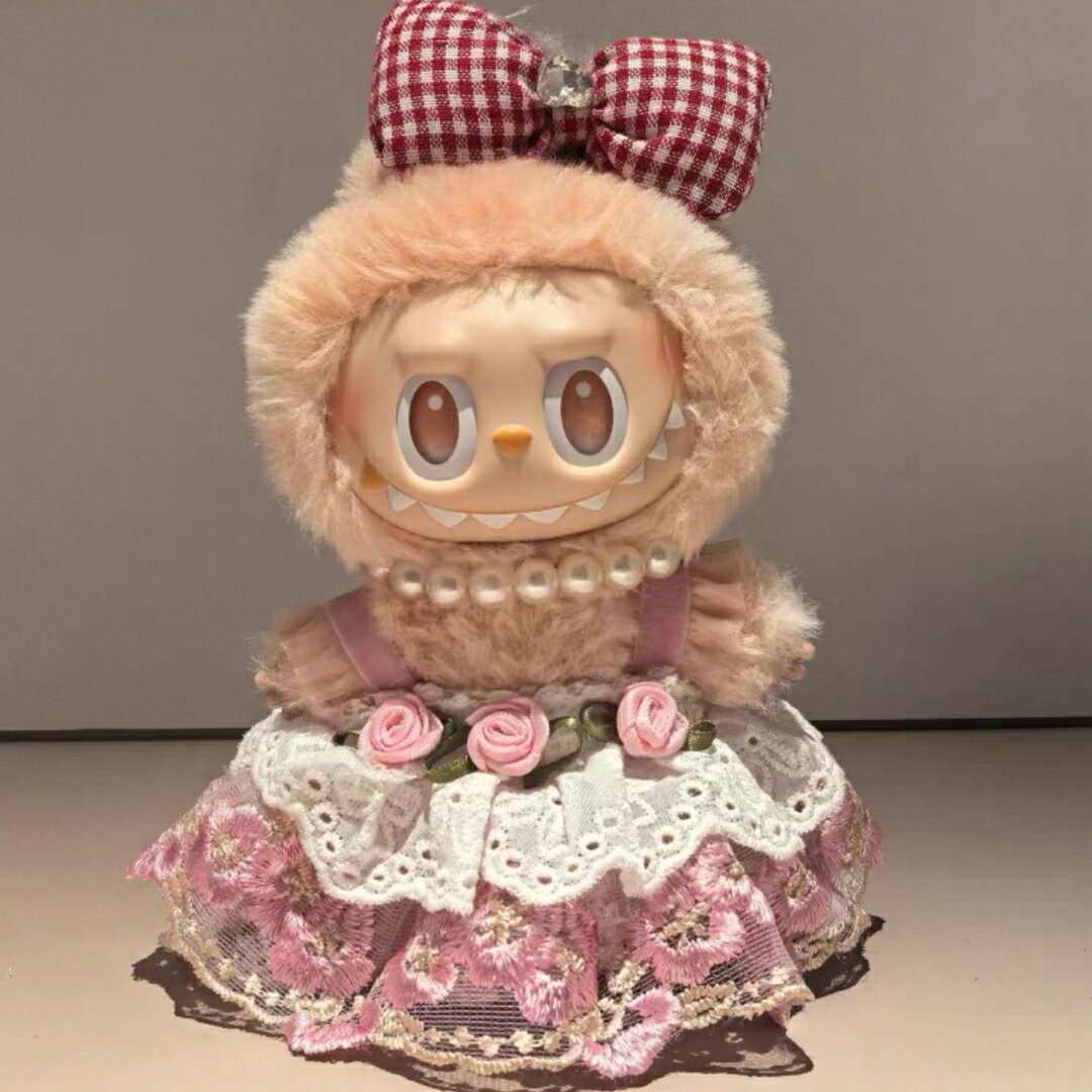 A066724新品3点セット可愛いlabubuラブブぬいぐるみ服17cm着せ替え着ぐるみ