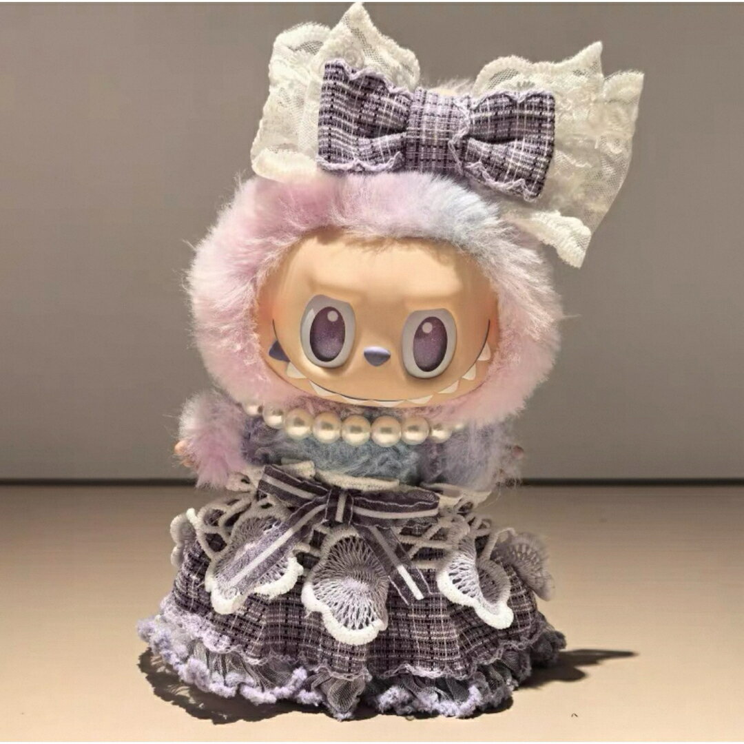 A066725新品3点セット可愛いlabubuラブブぬいぐるみ服17cm着せ替え着ぐるみ