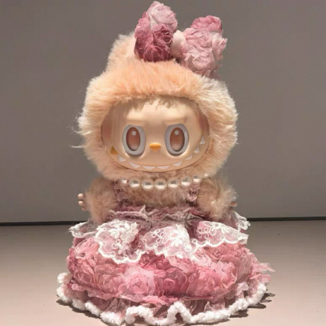 A066726新品3点セット可愛いlabubuラブブぬいぐるみ服17cm着せ替え着ぐるみ