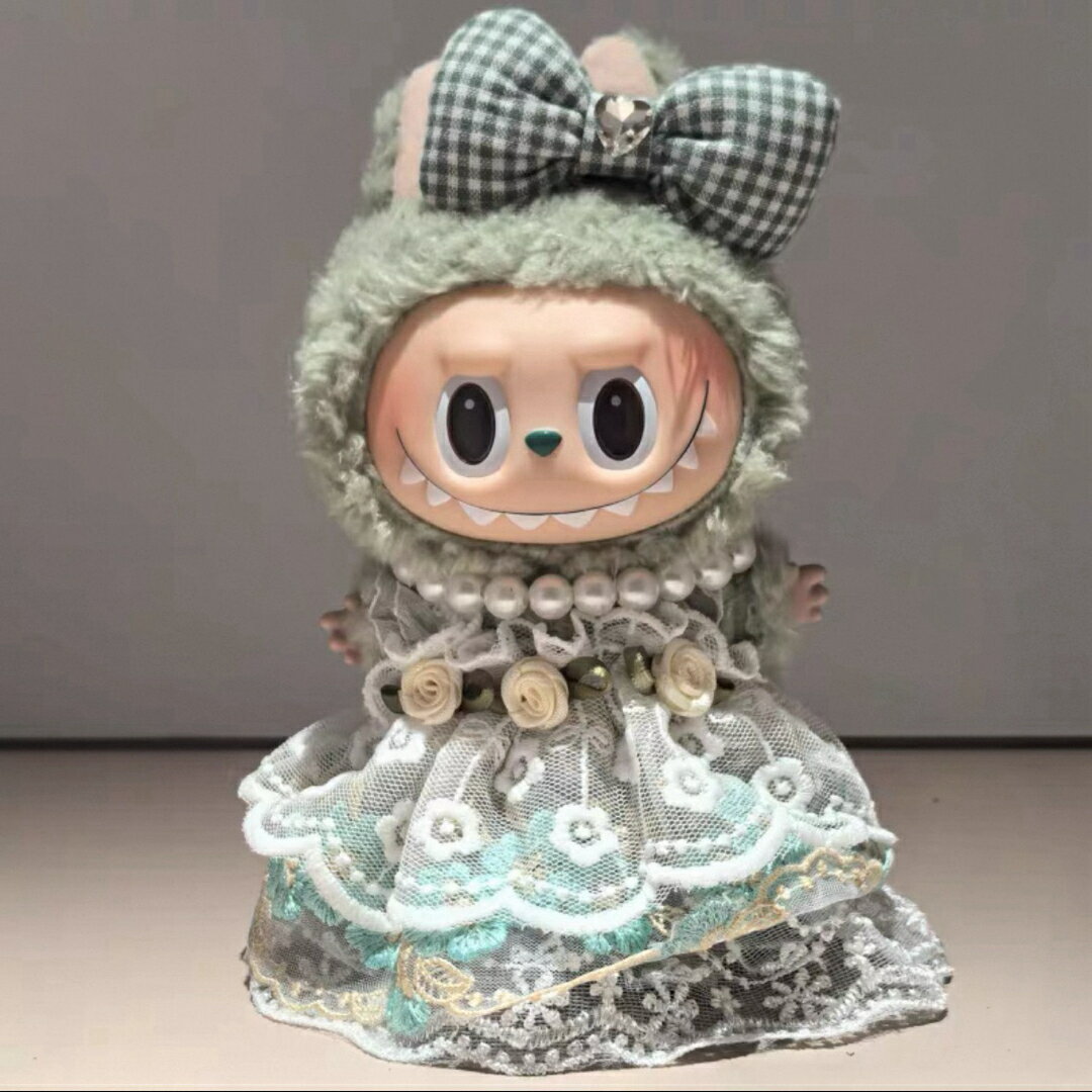 A066727新品3点セット可愛いlabubuラブブぬいぐるみ服17cm着せ替え着ぐるみ