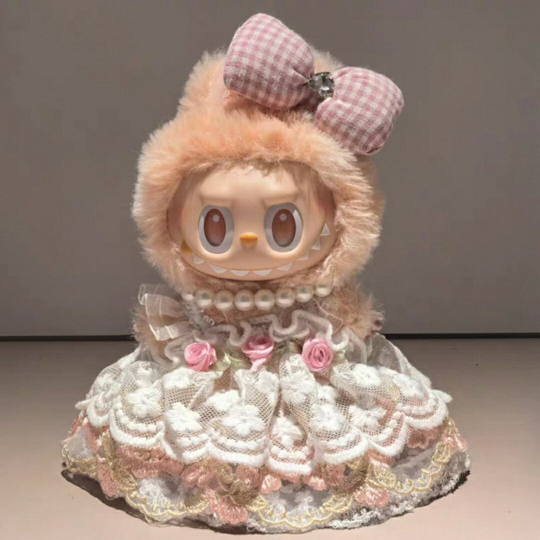 A066729新品3点セット可愛いlabubuラブブぬいぐるみ服17cm着せ替え着ぐるみ