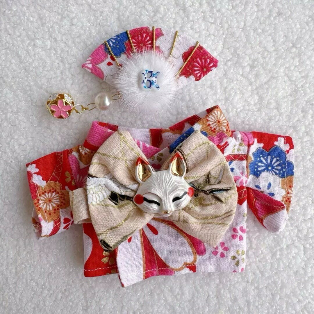 A066787新品3点セット和服 labubuラブブぬいぐるみ服17cm着せ替え着ぐるみ