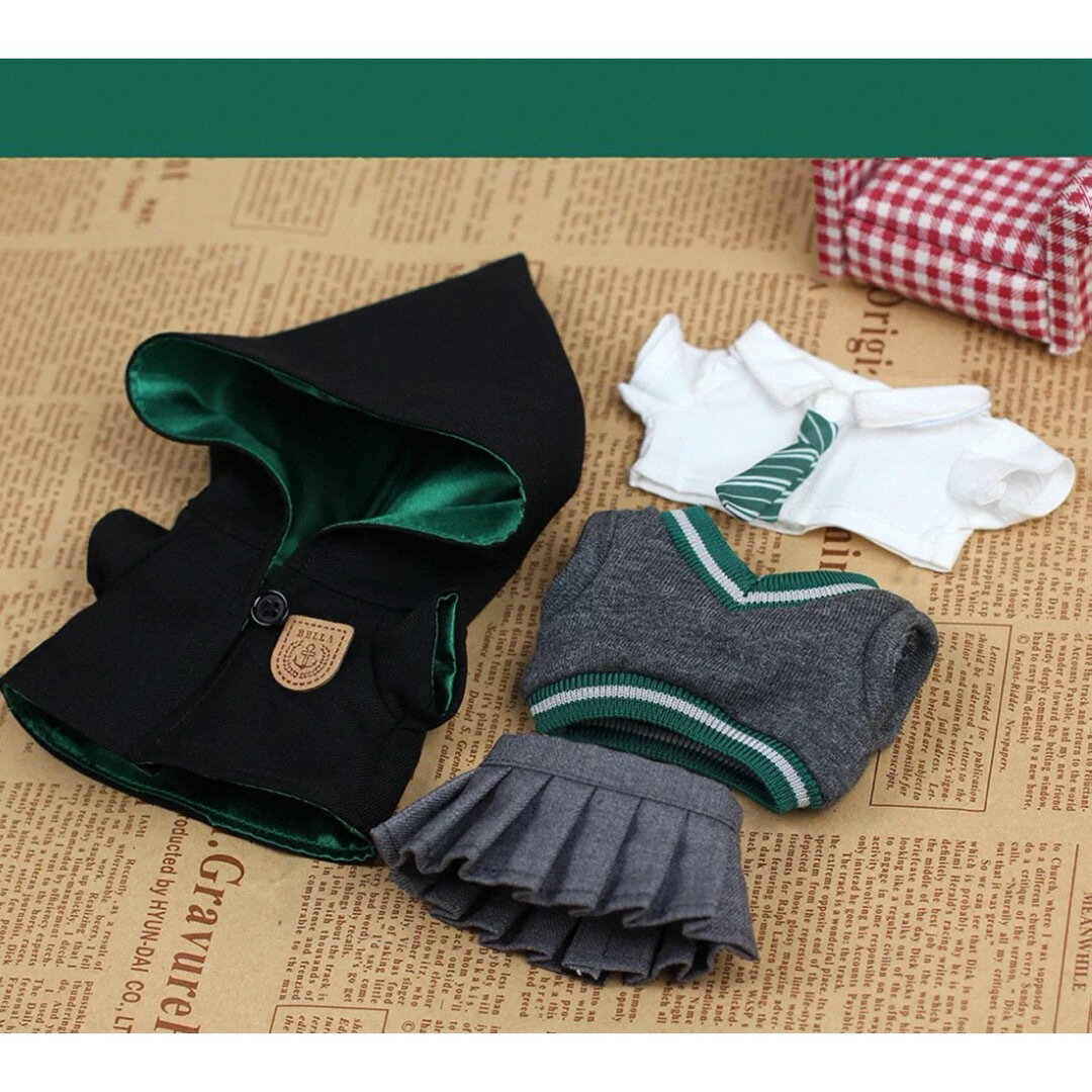 A066829新品5点セットカコイlabubuラブブぬいぐるみ服17cm着せ替え着ぐるみ