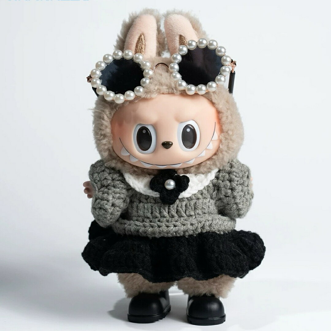 A066850新品5点セット可愛いlabubuラブブぬいぐるみ服17cm着せ替え着ぐるみ