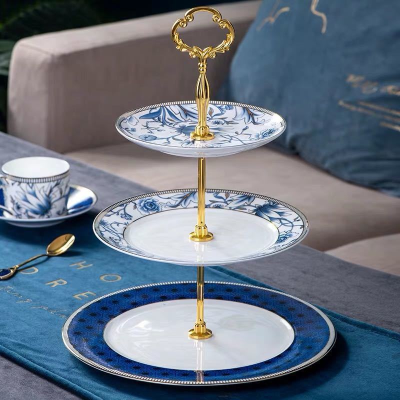 A016126ケーキ スタンド プレート 3段セット アフタヌーンティー フルーツ トレー 皿