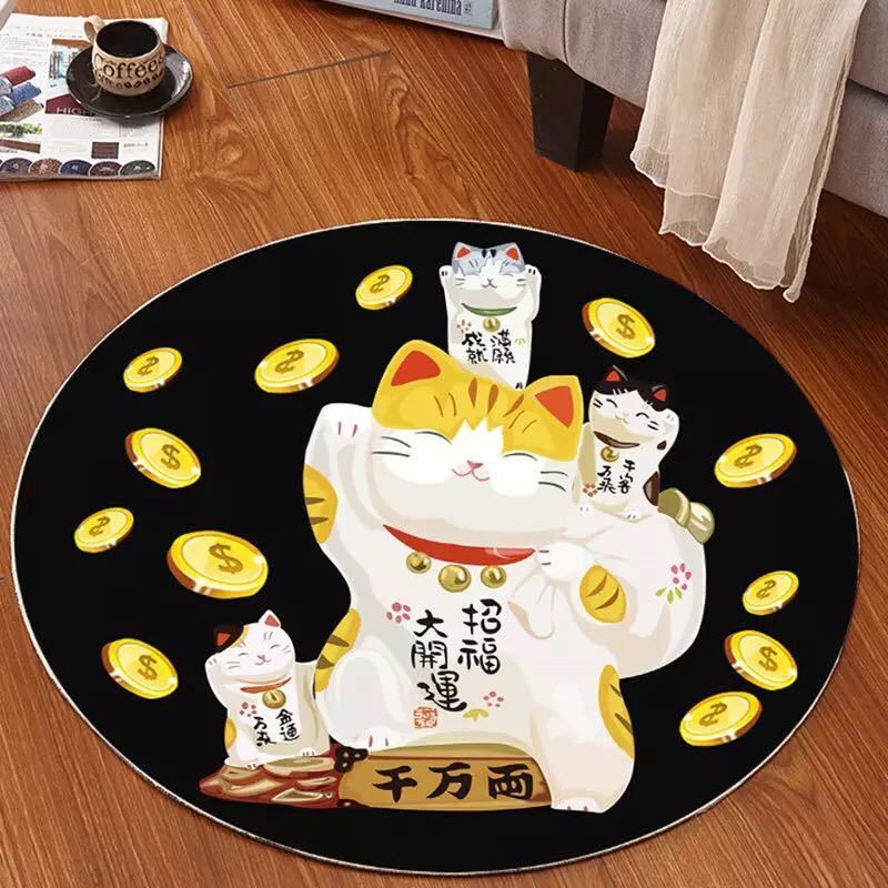 厚さ：0.6cmサイズ：直徑80cmサイズの違うものもございます。60cm (3200円）100cm (4900円）120cm（6000円）160cm (10800円）200cm (13500円)値段も変ってきますので、ご検討頂けましたら幸いです。★購入後のキャンセルは、ご遠慮ください。★検品のため開封してある場合があります。★複数ご注文の場合やお急ぎの場合は必ず事前に納期のお質問をお願いいたします。☆発送の際、折り畳んでの発送となりますので、ご理解の上ご購入お願い致します。※ご覧のモニターの環境、撮影環境により実物と色味が異なって見える場合が御座います。※タオル生地ではございません。※海外製品の為多少の色ムラがある場合もございます。※神経質な方はご遠慮願いますこの商品は、購入後発送まで7日程度を要しますので、ご理解の上ご購入頂きますようお願い致します