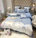 A048262ベッド用品4点セット掛け布団カバー 枕カバー ベッドパッド ワイドダブルサイズ .別サイズあり(3)