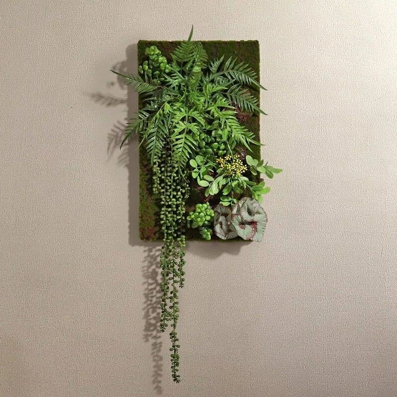 Other - A009992壁飾り 人工観葉植物 壁掛けインテリア ディスプレイ 壁掛けミックスグリーン 造花 壁掛け