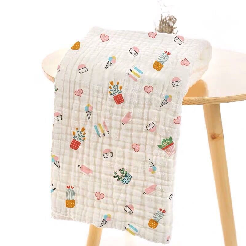 A029772子供 6重ガーゼケット ブランケット タオルケット 通気性 軽量 掛け布団 110×110cm