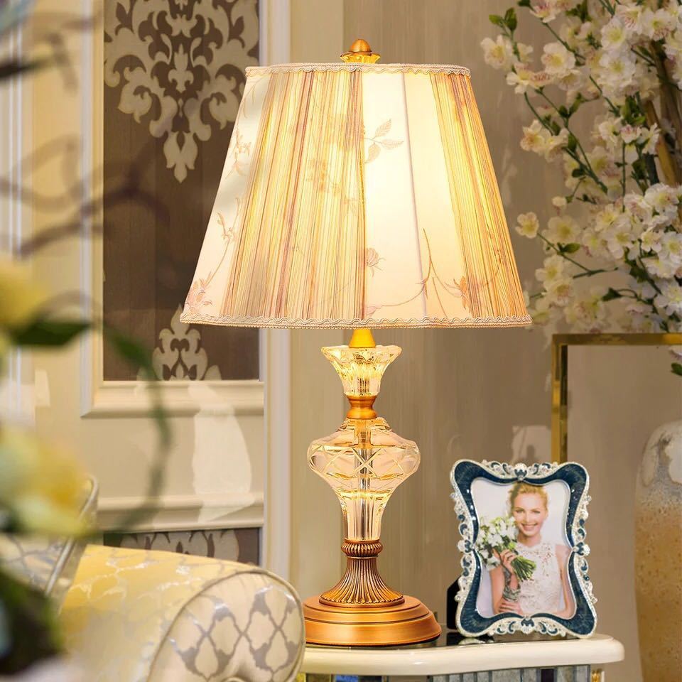 樂天商城 - A016141照明スタンドライト テーブルランプ デスクライト 卓上ステンド 高級水晶ステンド