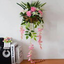 A040254壁飾り 人工観葉植物 壁掛けインテリア ディスプレイ 壁掛けミックスグリーン 造花 壁掛け