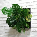 A027040壁飾り 人工観葉植物 壁掛けインテリア ディスプレイ 壁掛けミックスグリーン 造花 壁掛け L