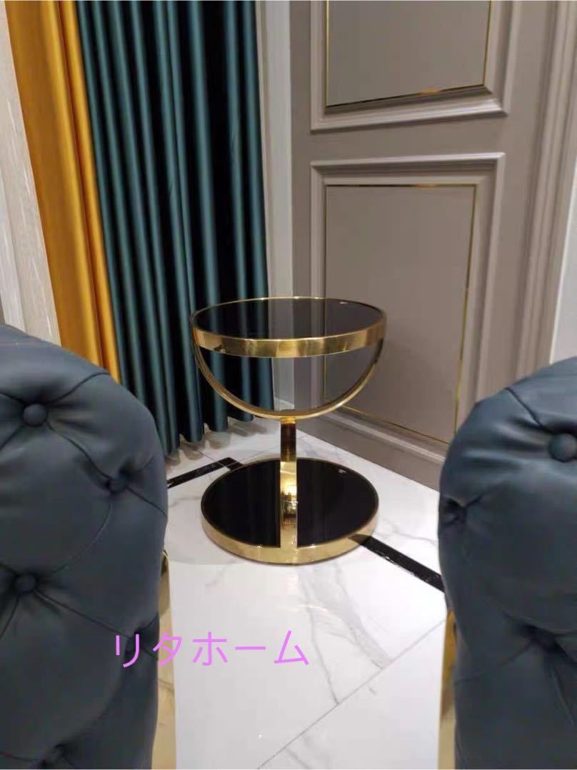 A058951高級ガラスローテーブル リビングテーブル ガラスセンターテーブル 鋼化ガラスサイドテーブル