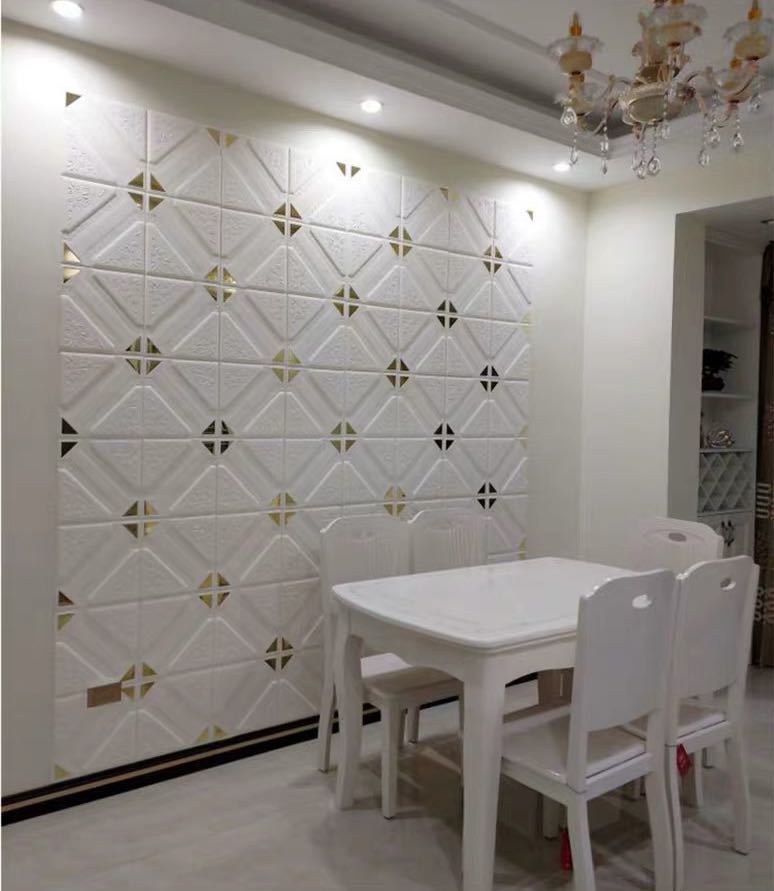 50枚 30cm×30cm 背景壁 3D立体レンガ模様壁紙 防水 汚い防止 カビ防止