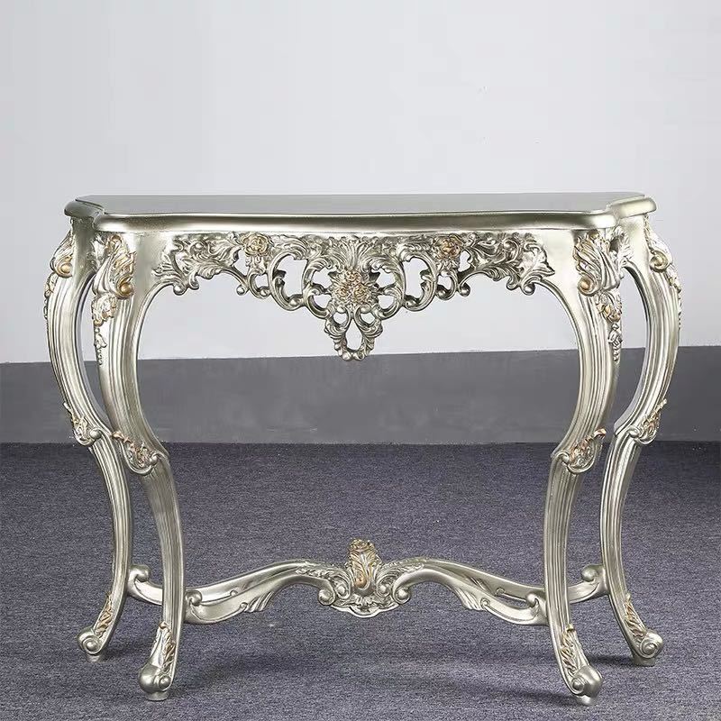 A017573高級サイドテーブル　コンソールテーブル 玄関テーブル 花台 電話台 アンティーク調デザイン幅1..