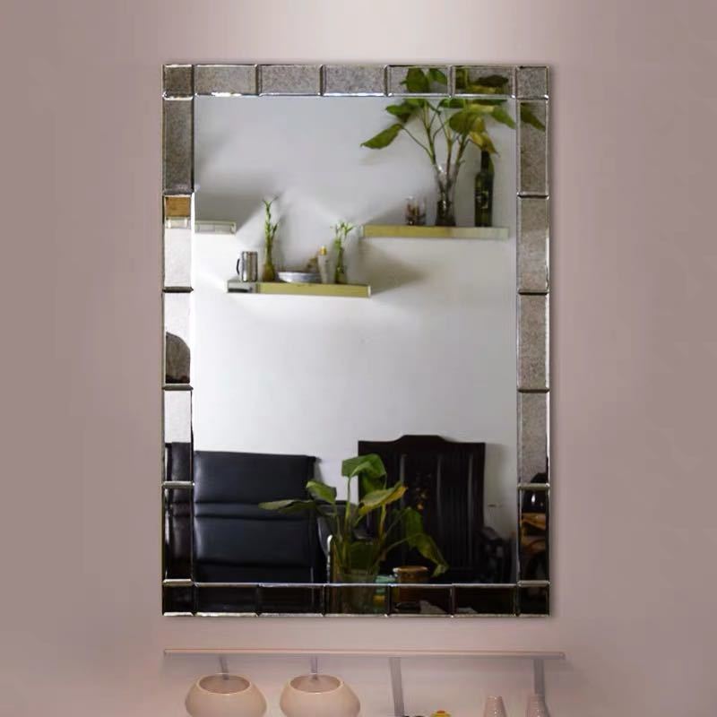 A043097高級豪華鏡 アンティーク調 壁掛け鏡 ．壁掛け 壁掛けミラー ウォールミラー 60x90cm