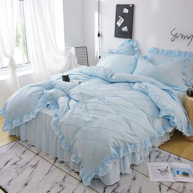 A010997ワイドダブル ベッド用品4点セット 寝具 ボックスシーツ　枕カバー掛け布団カバー ベッドカバー..