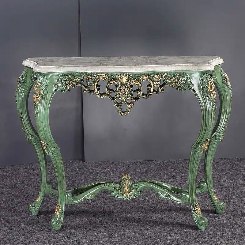 A008415高級サイドテーブル．コンソールテーブル 玄関テーブル 花台 電話台 アンティーク調デザイン幅1..