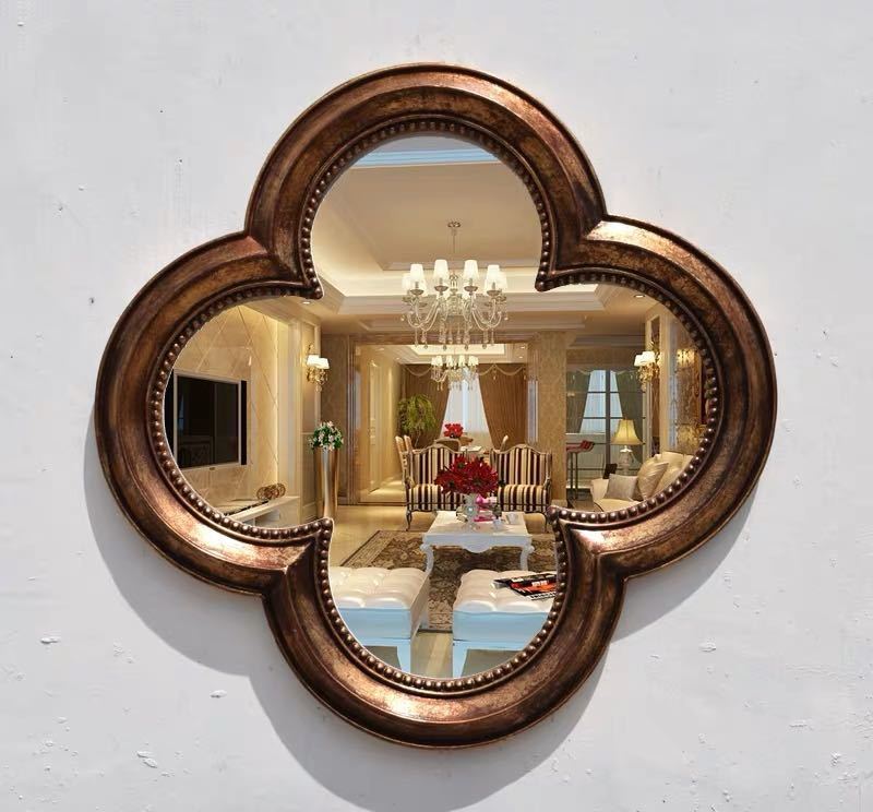 A027196豪華鏡 アンティーク調 壁掛け鏡 壁掛け ．壁掛けミラー ウォールミラー 67x67