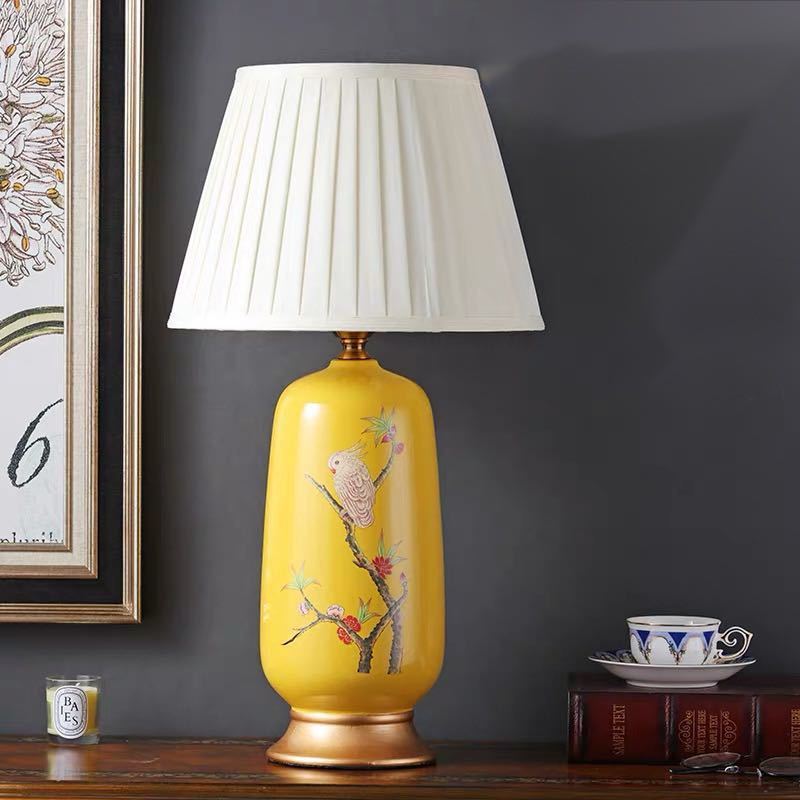 Orchid Lamps - A035837照明スタンドライト テーブルランプ デスクライト．陶器卓上ステンド
