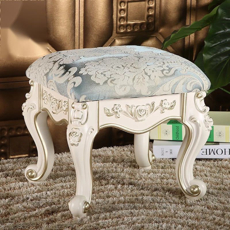 Stools - A028438高級軟座テーブル椅子 ．イス家具 アメリカ式．スツール　ヨーロッパ式スツール 猫脚 雕刻 インテリア調 腰掛け