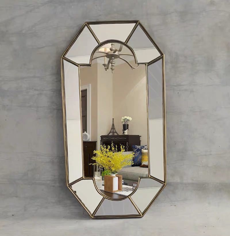 A028358豪華鏡 アンティーク調 壁掛け鏡 壁掛け ．壁掛けミラー ウォールミラー 47x83cm