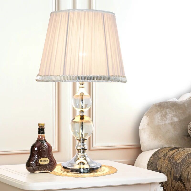 A046624照明スタンドライト テーブルランプ デスクライト 卓上ステンド 高級水晶ステンド [2]