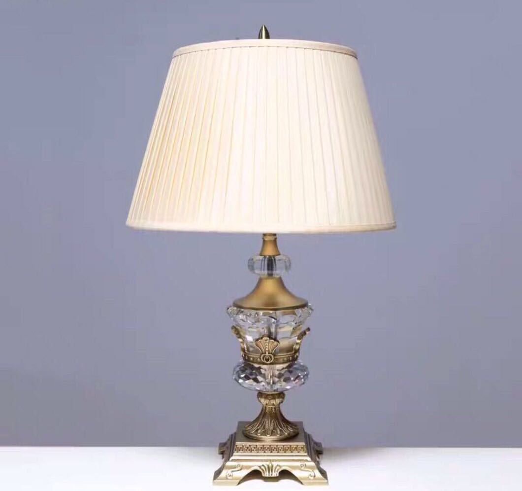 A007812照明スタンドライト テーブルランプ デスクライト 卓上ステンド 高級水晶スタンド．