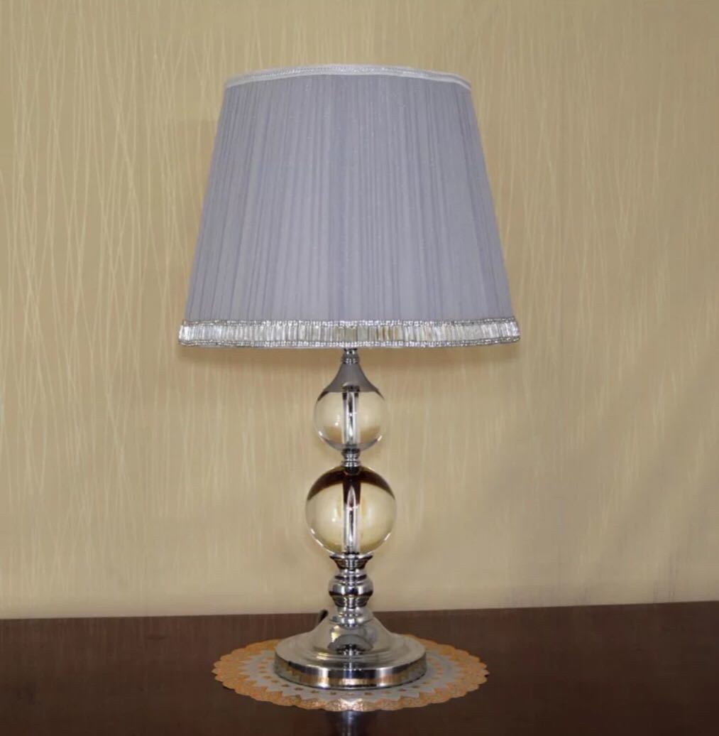 A046624照明スタンドライト テーブルランプ デスクライト 卓上ステンド 高級水晶ステンド
