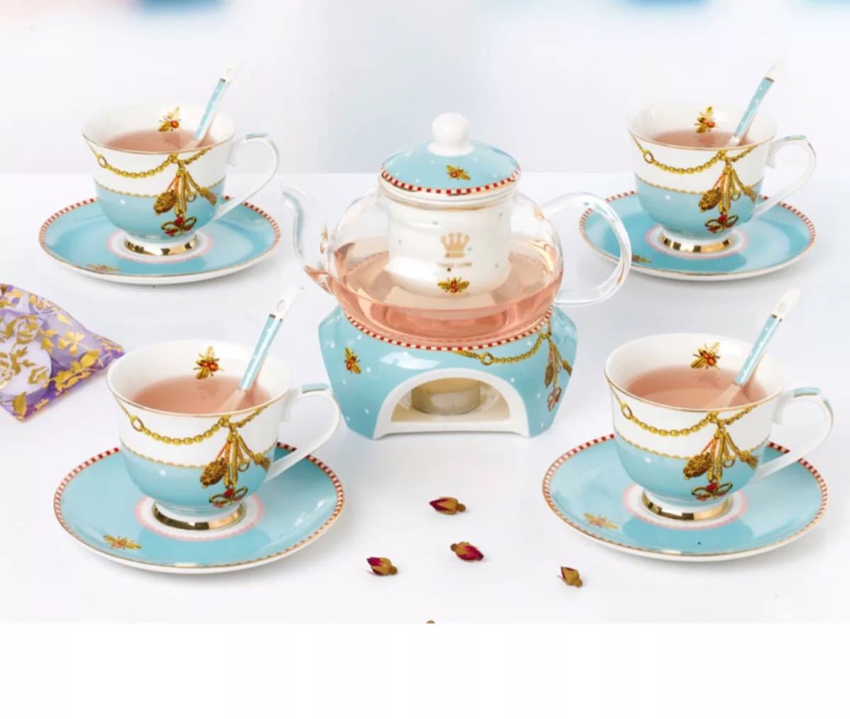 A061917ティー・コーヒーカップセット カップ＆ソーサー4客セット