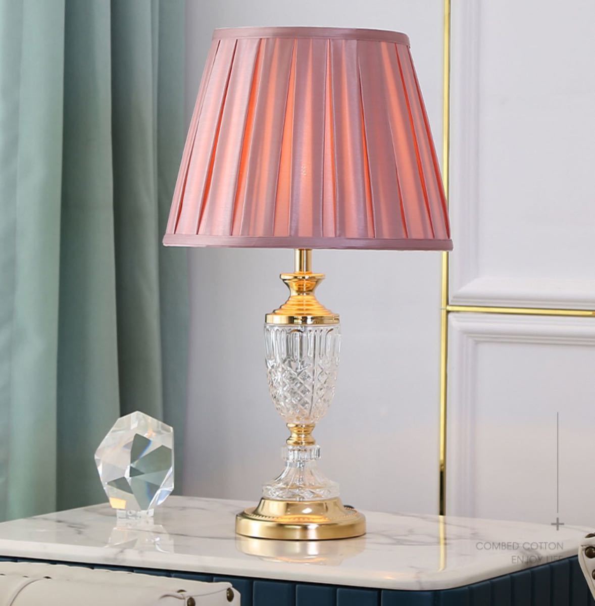 A027327照明スタンドライト テーブルランプ デスクライト 卓上ステンド 高級水晶スタンド