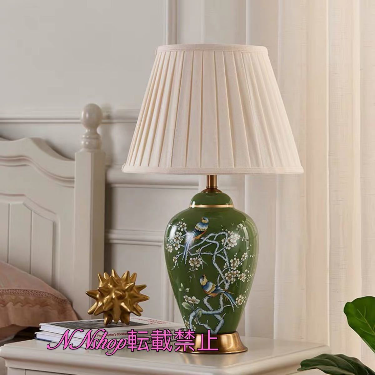 Orchid Lamps - A061792照明スタンドライト テーブルランプ デスクライト． 卓上ステンド 高級陶器スタンド