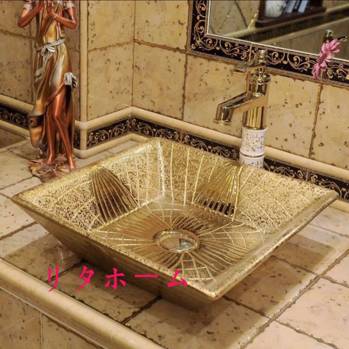 サイズ（cm）：幅：42奥行き：42高さ：12素材：陶器取付について：取付工事はお近くの工務店様にご相談してください＜ 重量物なので同梱はできません ＞★購入後のキャンセルは、ご遠慮ください。★検品のため開封してある場合があります。★複数ご注文の場合やお急ぎの場合は必ず事前に納期のお質問をお願いいたします。注意事項1、ご利用のPC環境により、実際の商品と色が異なる場合がございます。予めご了承ください。2、新品未使用品ですが、外箱に初期からのスレ、剥げ歪みなどあります。3、海外品ですので、気にされる方はご遠慮下さい。4、この商品は、購入後発送まで8日程度を要しますので、ご理解の上ご購入頂きますようお願い致します5、この商品は、全て手作り手描きの製品のため、商品により重量・形状の歪み・個体差、釉薬の掠れ、 針穴のような凹み、滲み、色とび、黒点、多少の傷・欠け、突起、ざらつき、濃淡差、色ムラなどがある 場合がございますが不良商品ではございません。素材の色・風合いなど、ディスプレーにより、一部写真と実物が異なる場合がございますので、あらか じめご了承ください。上記理由の返品交換は承ることが出来ませんので予めご了承くださいませ