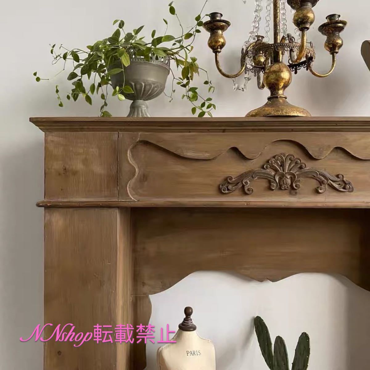 A043396高級サイドテーブル コンソールテーブル 玄関テーブル 花台 電話台 アンティーク調デザイン 幅102cm [2]