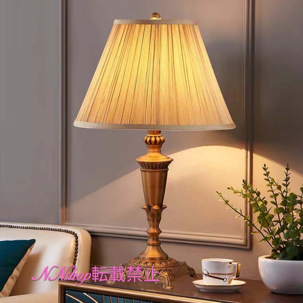A008776照明スタンドライト テーブルランプ デスクライト． 卓上ステンド ．高級銅スタンド