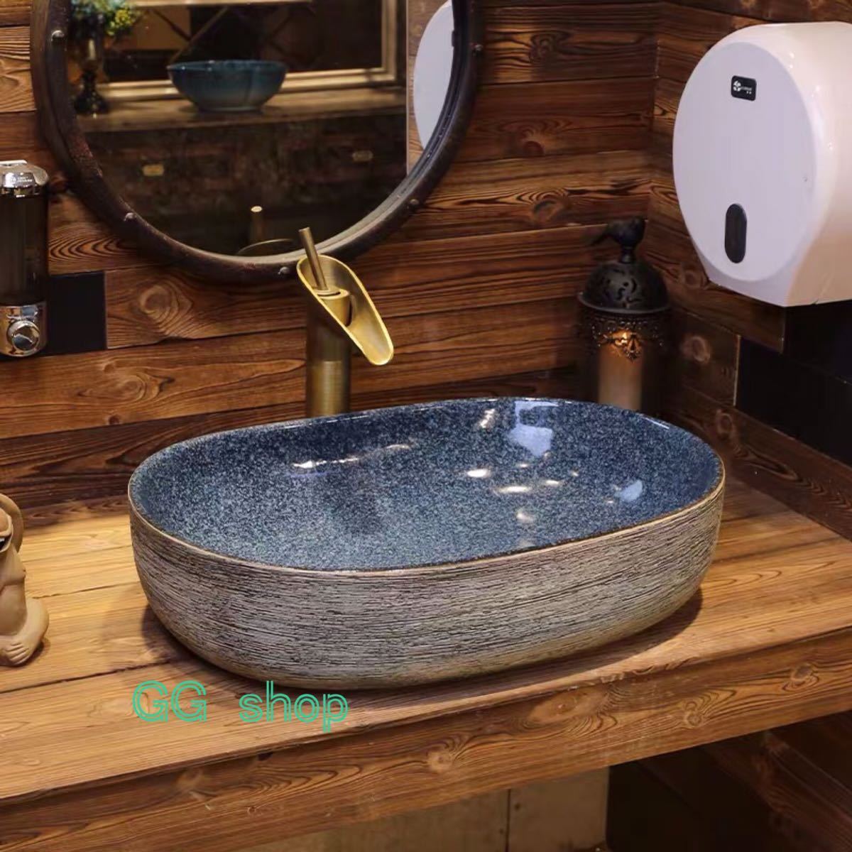 サイズ（cm）：幅：58奥行き：42高さ：14素材：陶器取付について：取付工事はお近くの工務店様にご相談してください＜ 重量物なので同梱はできません ＞★購入後のキャンセルは、ご遠慮ください。★検品のため開封してある場合があります。★複数ご注文の場合やお急ぎの場合は必ず事前に納期のお質問をお願いいたします。注意事項1、ご利用のPC環境により、実際の商品と色が異なる場合がございます。予めご了承ください。2、新品未使用品ですが、外箱に初期からのスレ、剥げ歪みなどあります。3、海外品ですので、気にされる方はご遠慮下さい。4、この商品は、購入後発送まで9日程度を要しますので、ご理解の上ご購入頂きますようお願い致します5、この商品は、全て手作り手描きの製品のため、商品により重量・形状の歪み・個体差、釉薬の掠れ、 針穴のような凹み、滲み、色とび、黒点、多少の傷・欠け、突起、ざらつき、濃淡差、色ムラなどがある 場合がございますが不良商品ではございません。素材の色・風合いなど、ディスプレーにより、一部写真と実物が異なる場合がございますので、あらか じめご了承ください。上記理由の返品交換は承ることが出来ませんので予めご了承くださいませ