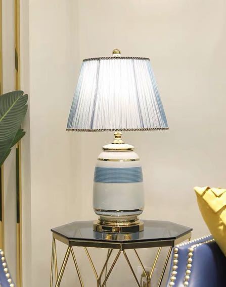 Desk Lights - A040016照明スタンドライト ．テーブルランプ デスクライト 卓上ステンド 高級陶器スタンド