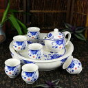 A017312茶器セット お茶 中国茶道具 陶器 急須 湯呑み 工夫茶 茶芸茶盤 景徳鎮茶器