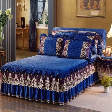 A024213高級ベッド用品4点セット掛け布団カバー 枕カバー ベッドパッド ワイドダブルサイズ