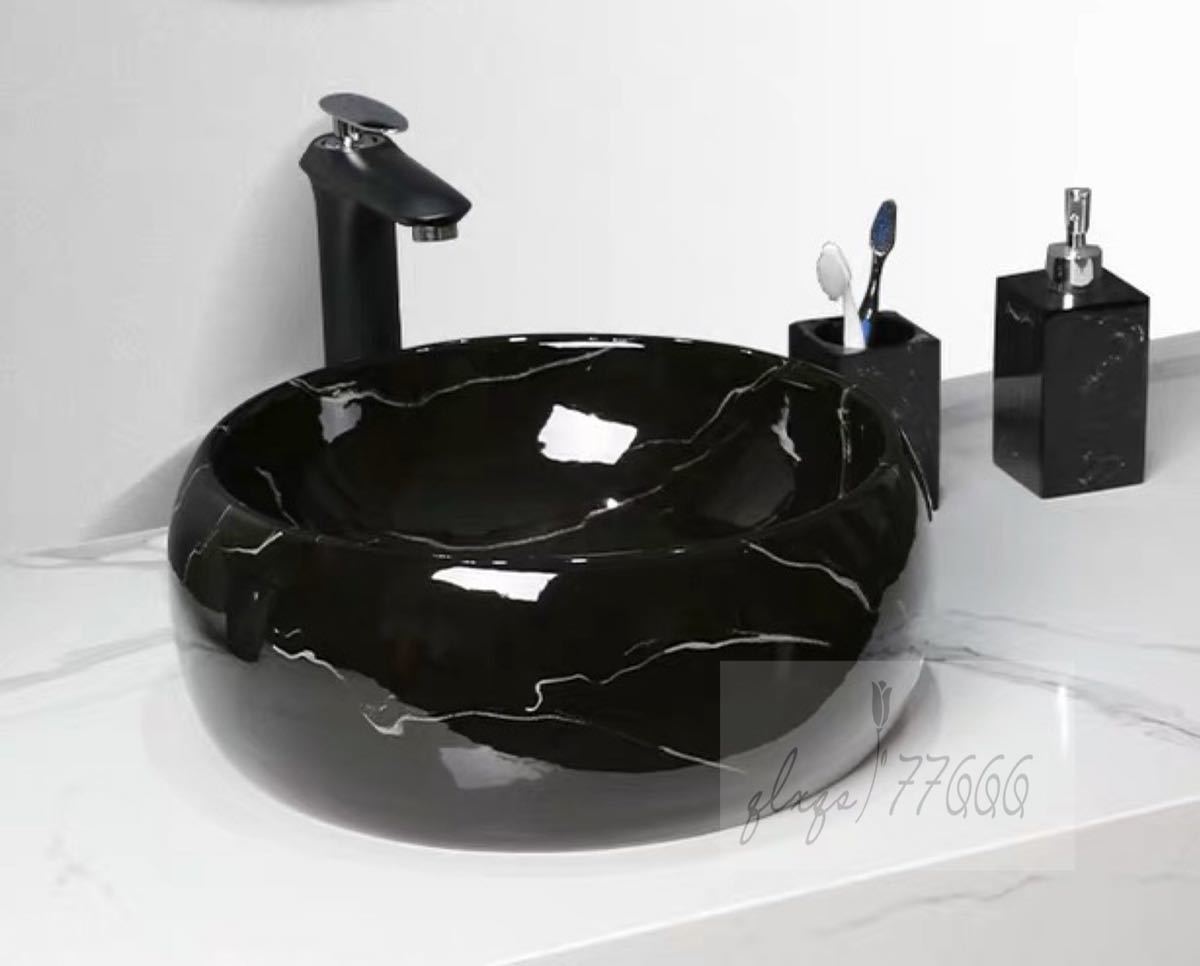 A016816高級洗面台 洗面ボウルセット ．洗面ボール 陶器 手水鉢 手洗器 手洗い鉢 ...