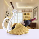 A013696白鳥ワインホルダー 工芸品おしゃれ シンプル ワイン置き収納