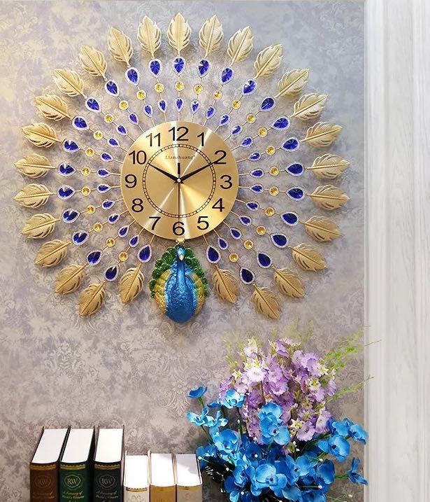 A044048壁掛け時計 クロック かけ時計 掛け時計 クジャク