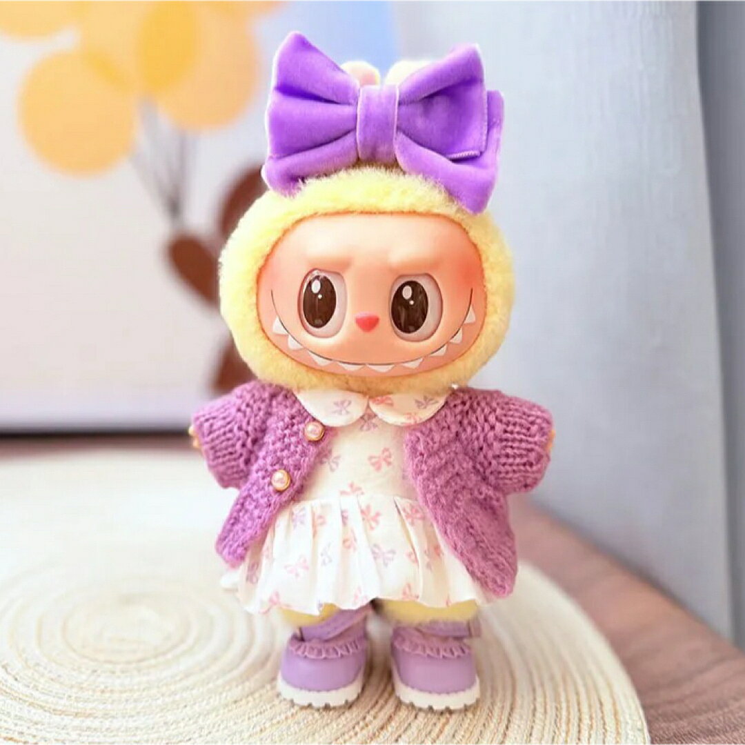 新品4点セットワンピースlabubuラブブぬいぐるみ服17cm着せ替え着ぐるみ服