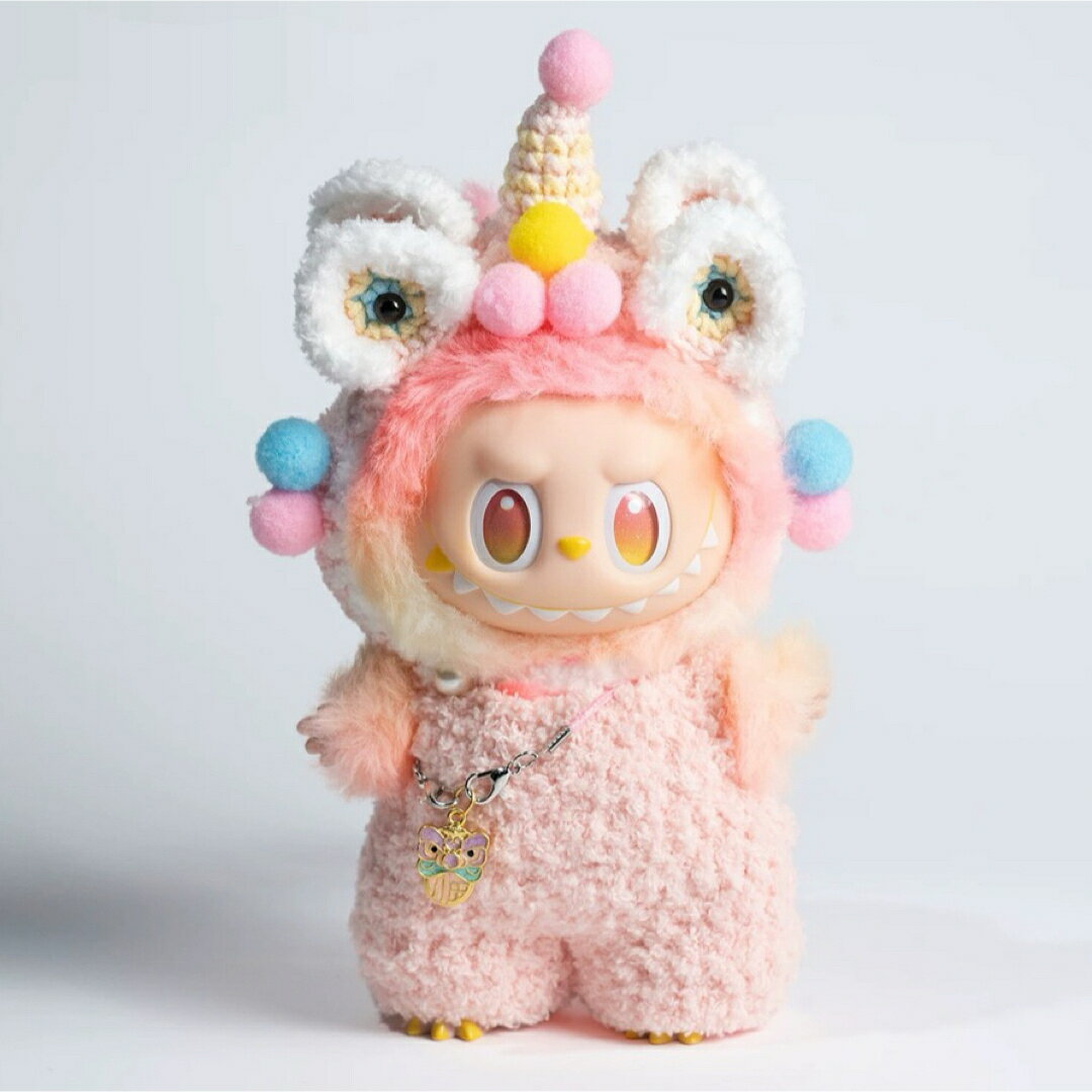 新品3点セット獅子舞風 labubuラブブぬいぐるみ服17cm着せ替え着ぐるみ服
