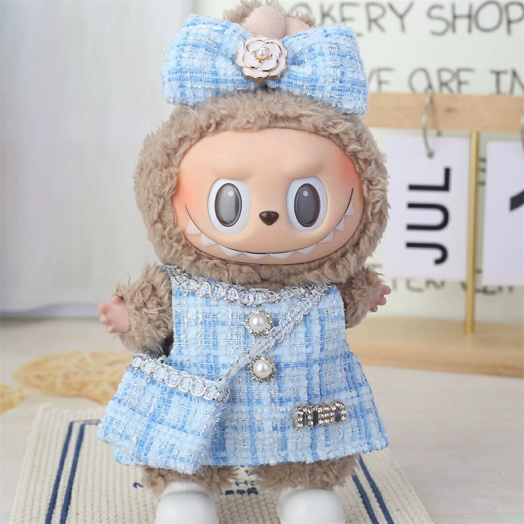 Rakuten - 新品3点セット ワンピースlabubuラブブぬいぐるみ服17cm着せ替え着ぐる