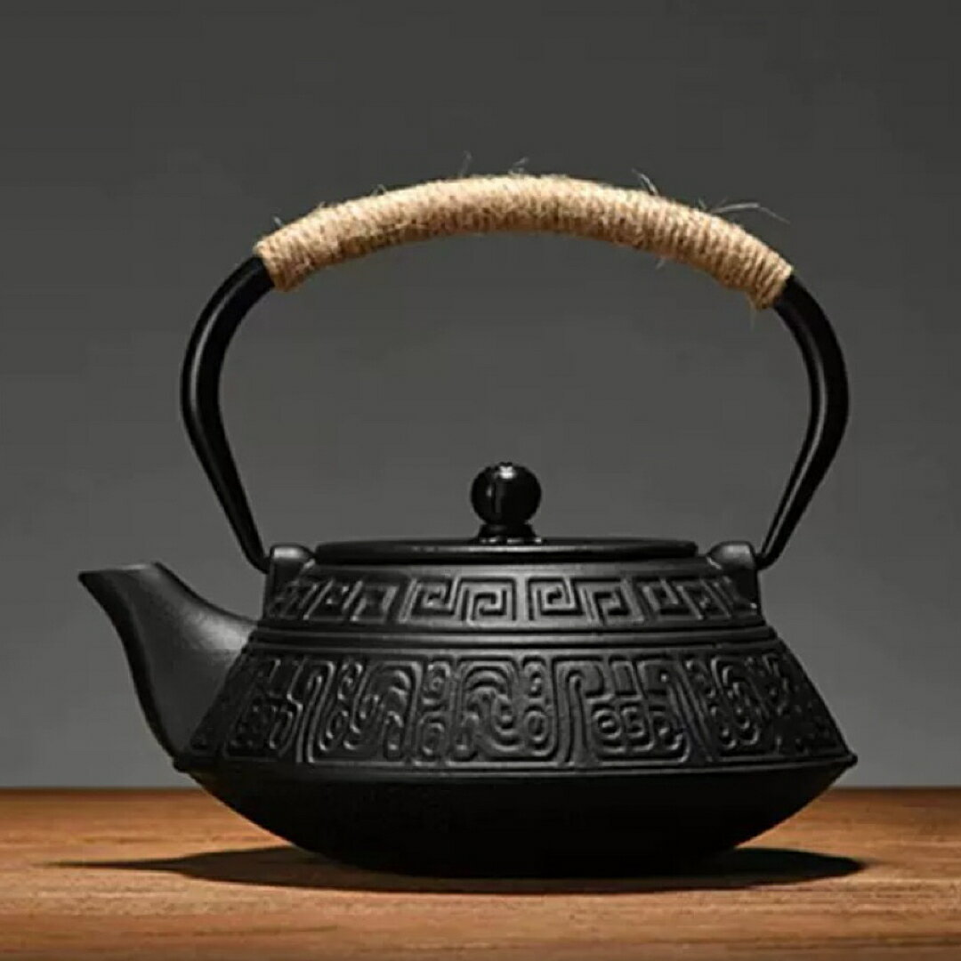 Rakuten - 鋳鉄 鉄 急須 職人手作り鉄瓶 やかん 提梁壺 茶壺 水壷 煮茶壷 茶道具