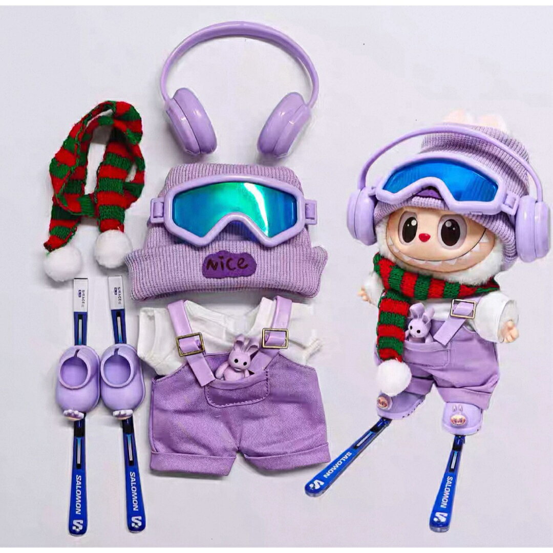商品説明 POPMARTポップマートLABUBUラブブ商品は着替えのみ、labubu本体を付いてないです。ぬいぐるみは付属しておりません。セット内容ニット帽、トップス、サロペットパンツ、マフラー、ゴーグル、ヘッドホン、スキー板（左右）※丁寧にお作りしていますが、素人ハンドメイド品の為縫い目のズレ、歪み、よれ等がある場合がございます。ご了承頂ける方のみご購入お願い致します。[備考]※こちらの商品は受注生産品の為、ご注文後のキャンセル、変更はお受けできません。※こちらの商品は受注生産品の為、出荷までに8営業日程必要になります。※お急ぎの場合は必ず事前に在庫確認を行って下さい。