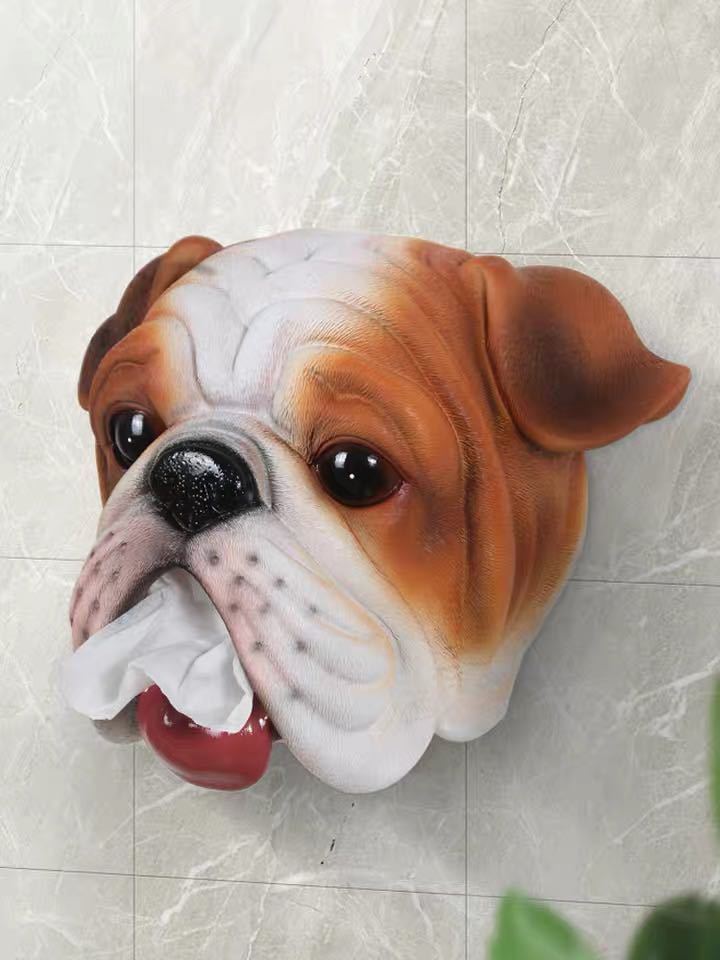 A062541トイレットペーパーホルダー インテリア雑貨 ティッシュケース 犬柄