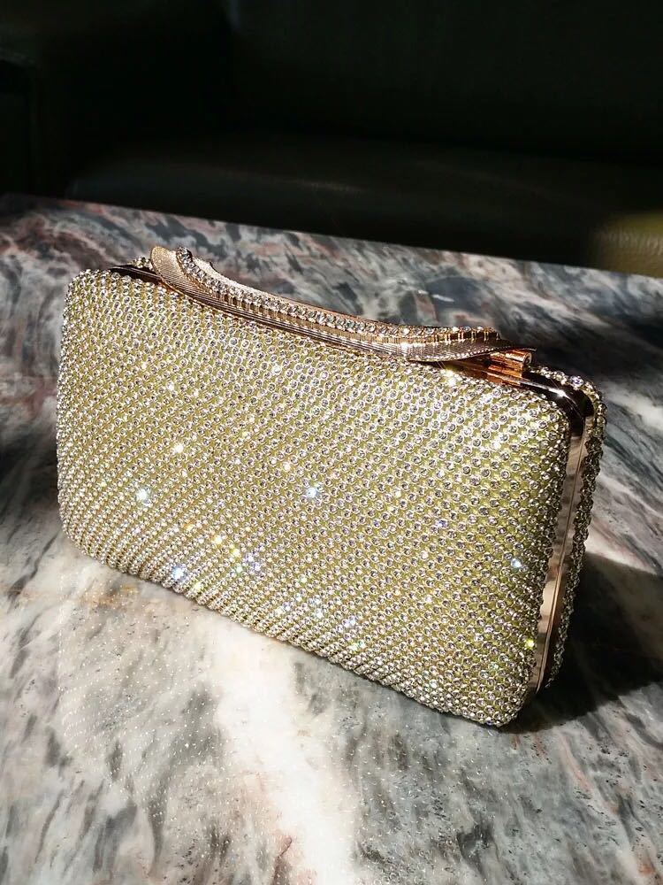 A029329豪華パーティーバッグ キラキラ ストーンBAG ラインストーンクラッチバッグ